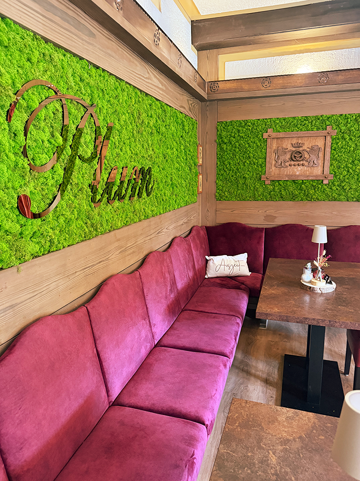 Ansicht Sitzecke Café Plum